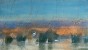 Egret at First Light, Brigsteer Moss